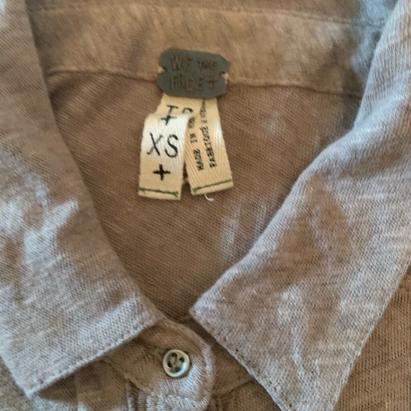 Free People Button Up Shirt Size XS - Picture 3 of 5